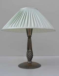 Wrought Iron Art Deco Table Lamp, France, 1930s