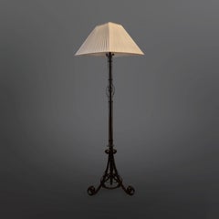 Wrought iron Art nouveau floor lamp, France 1910s