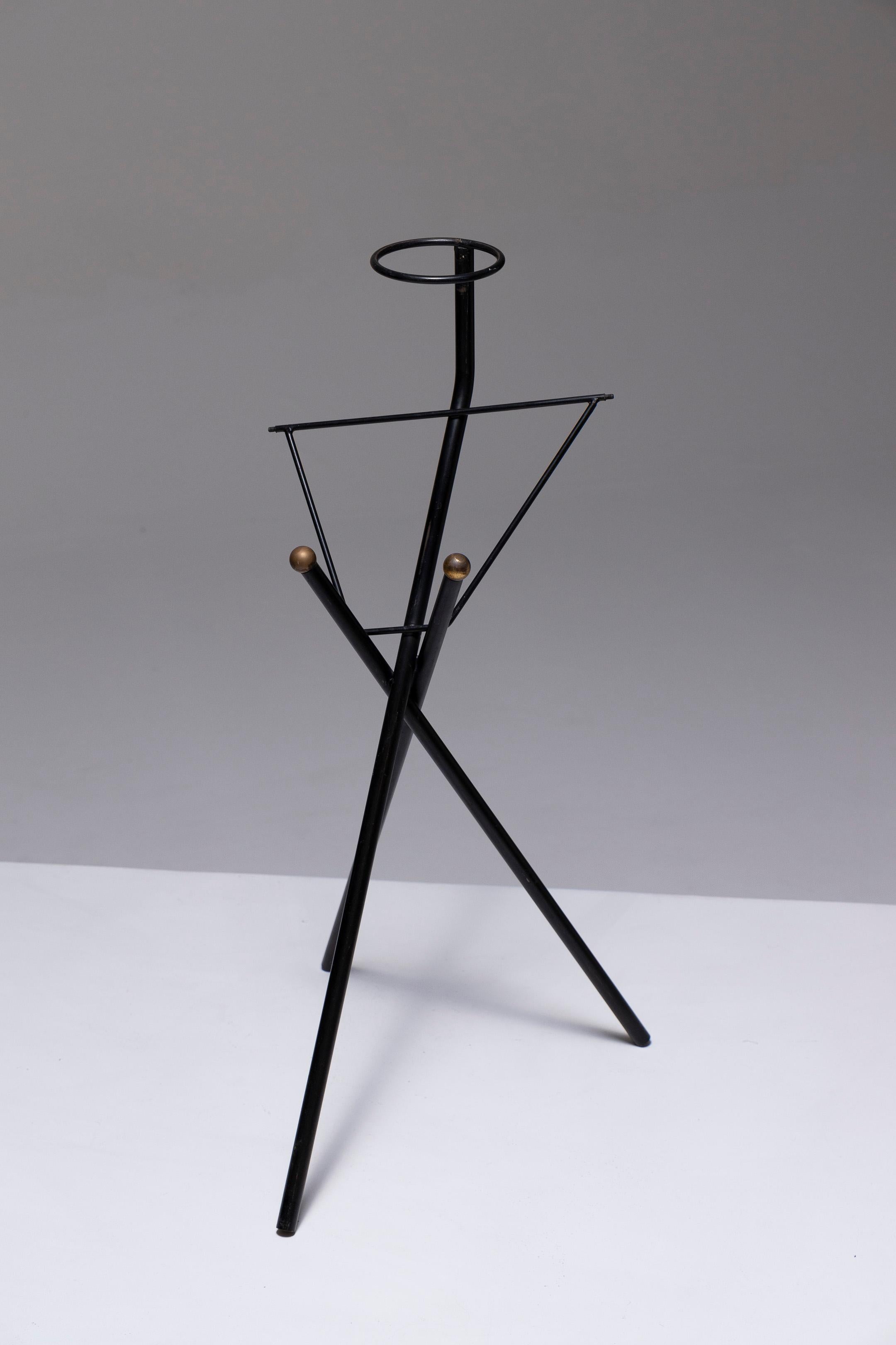 Wrought Iron Ashtray Stand, 1950s In Good Condition In PARIS, FR