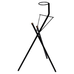 Vintage Wrought Iron Ashtray Stand, 1950s