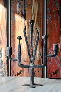 Wrought iron Atelier Marolles style candelabra