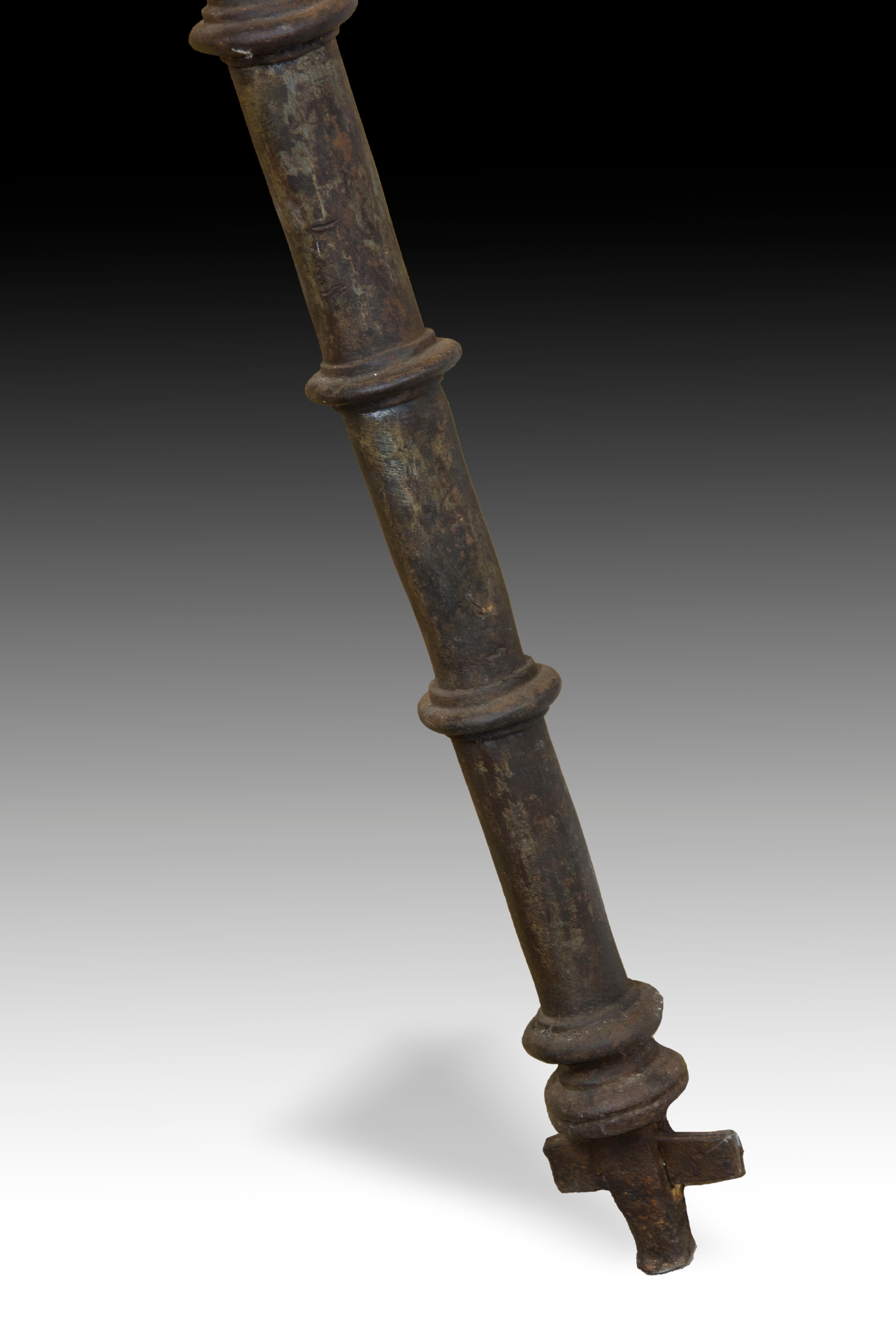 Baroque Wrought Iron Banister, 17th Century
