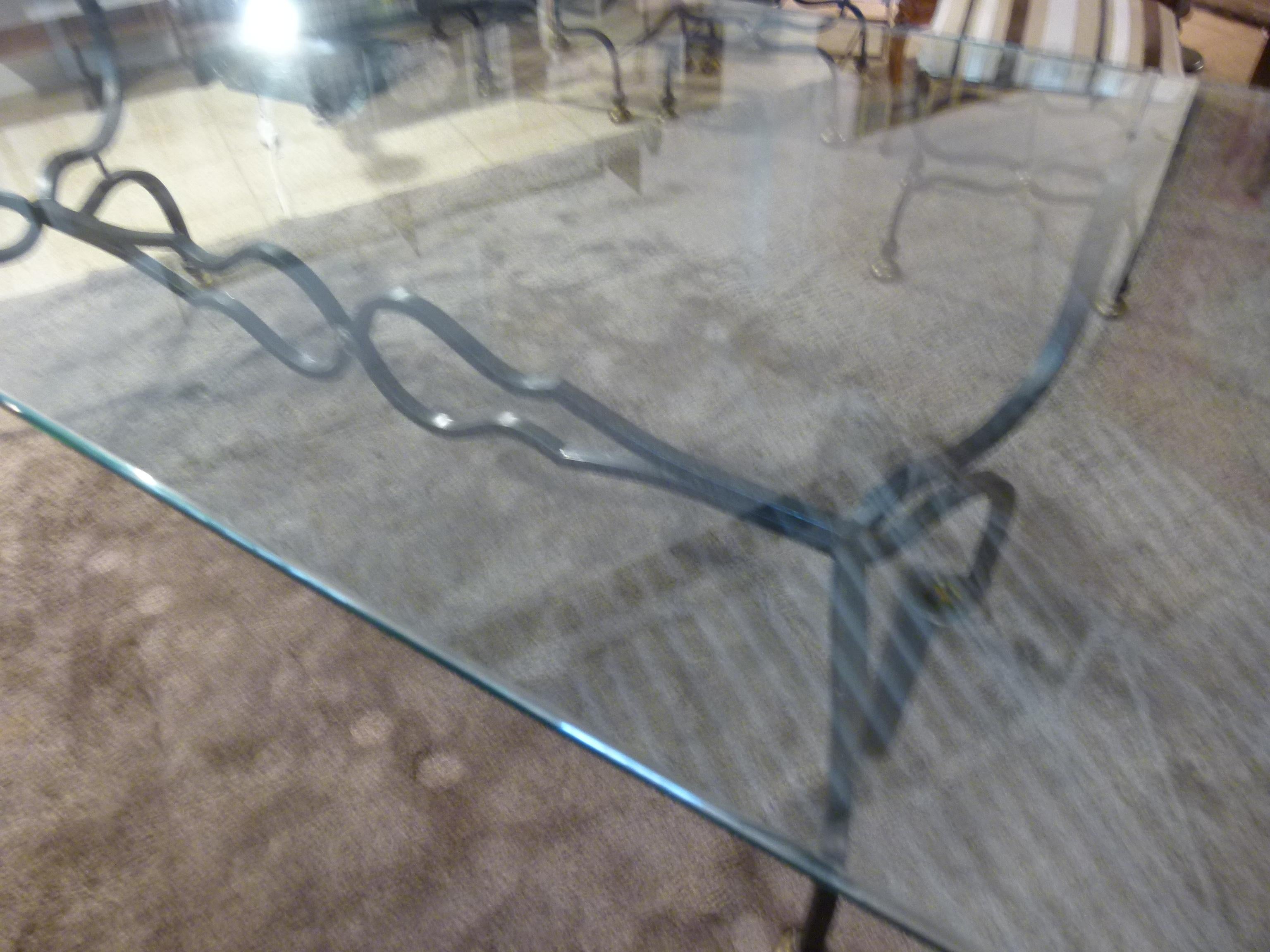 Glass Dining Table with 6 Chairs and 2 Armchairs. 2