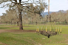 Wrought Iron Basket Chandelier