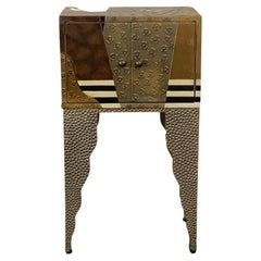 Wrought Iron Bedside Table with Lacquered Body by Lam Lee Group, 1990s