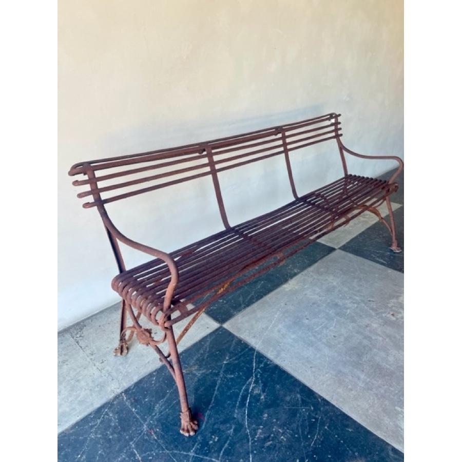 19th Century Wrought Iron Bench, FR-1172-03 For Sale