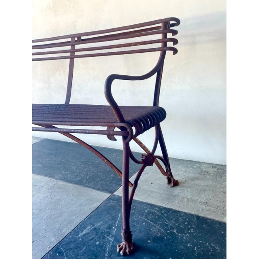 Wrought Iron Bench, FR-1172-03 For Sale 1