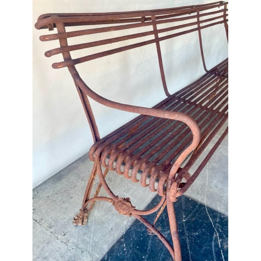Wrought Iron Bench, FR-1172-03 For Sale 2
