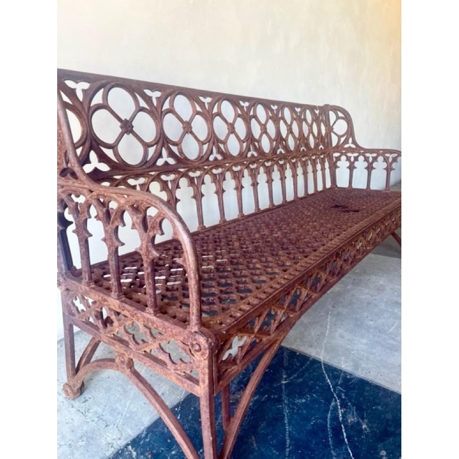 20th Century Wrought Iron Bench, FR-1173 For Sale