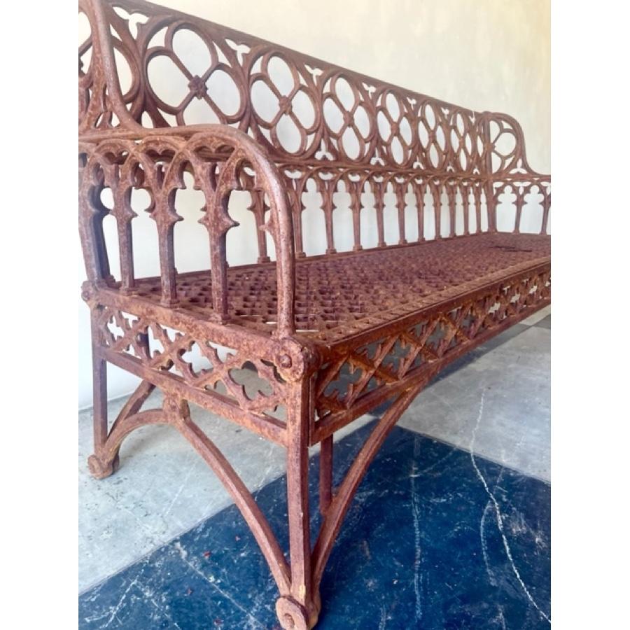 Wrought Iron Bench, FR-1173 For Sale 1