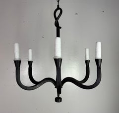 Hand-Forged Wrought Iron Chandelier by Miamar Home, USA