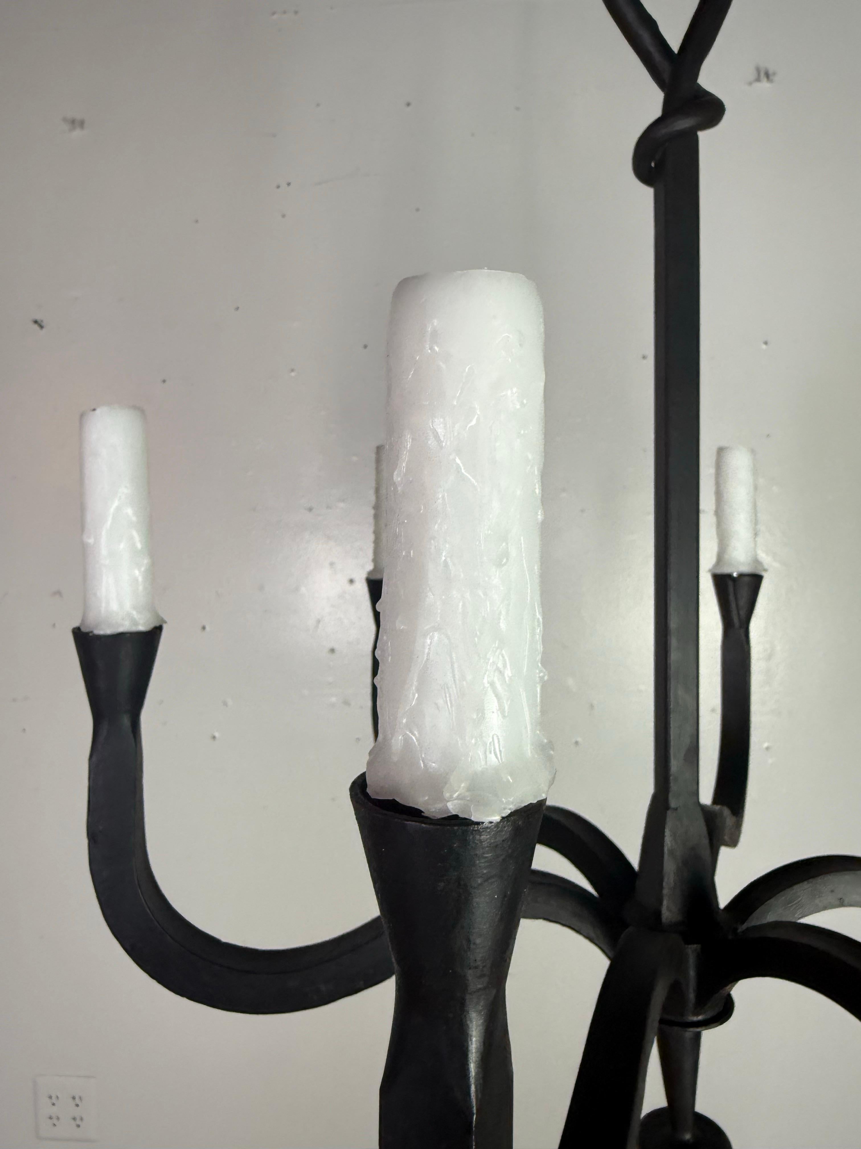 American Wrought Iron Benedict Chandelier by Miamar Home For Sale