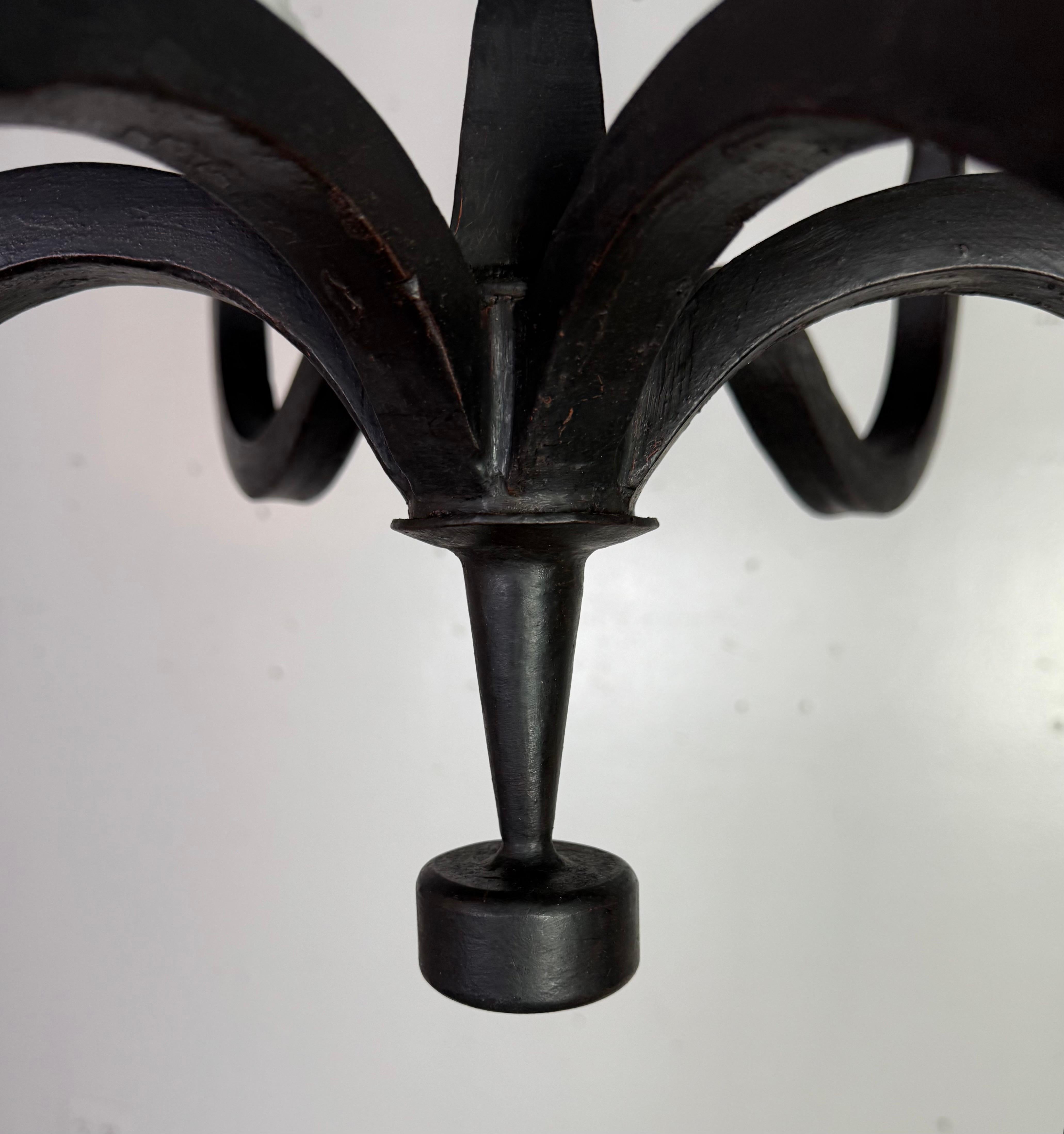 Wrought Iron Benedict Chandelier by Miamar Home In New Condition For Sale In Los Angeles, CA