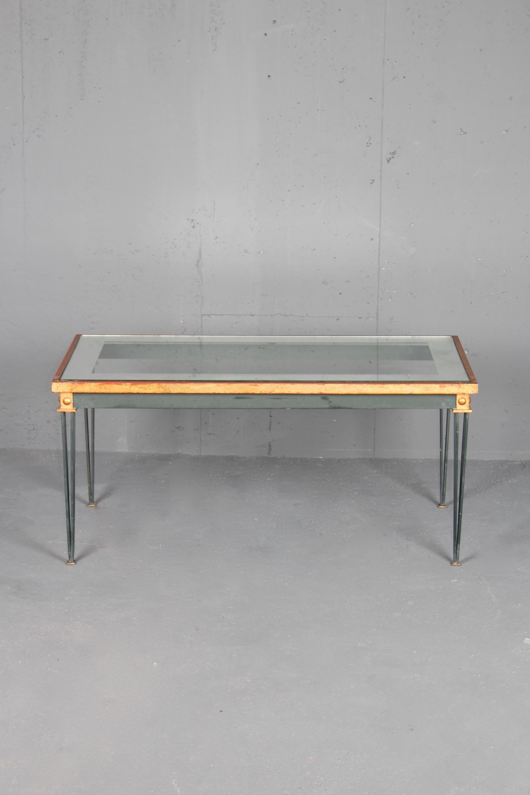 Mid-20th Century Wrought Iron Bicolor Coffee Table