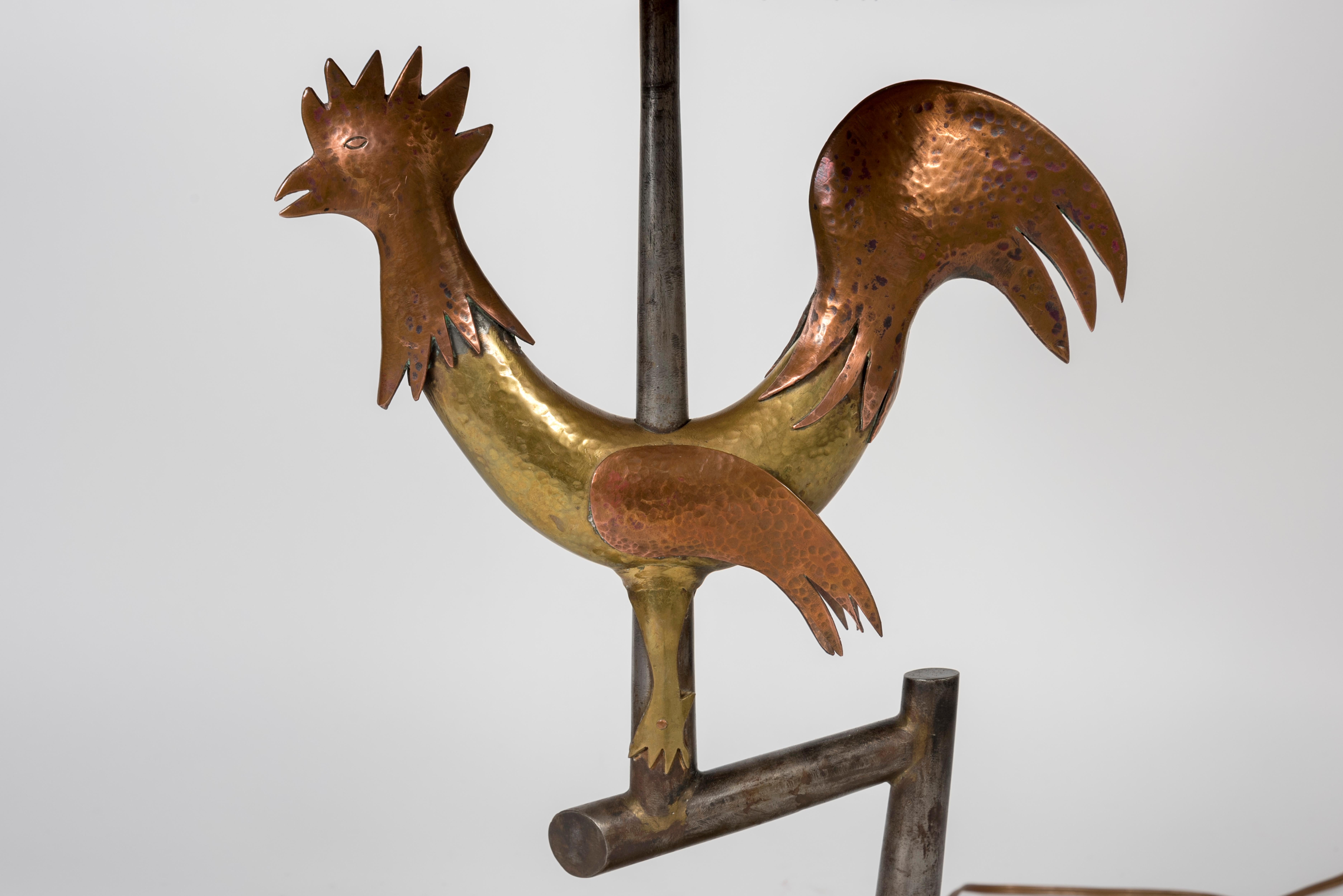 Lampe oiseau en fer forgé Excellent état - En vente à Bois-Colombes, FR