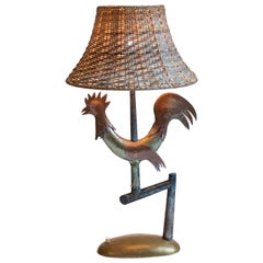 Wrought Iron Bird Lamp