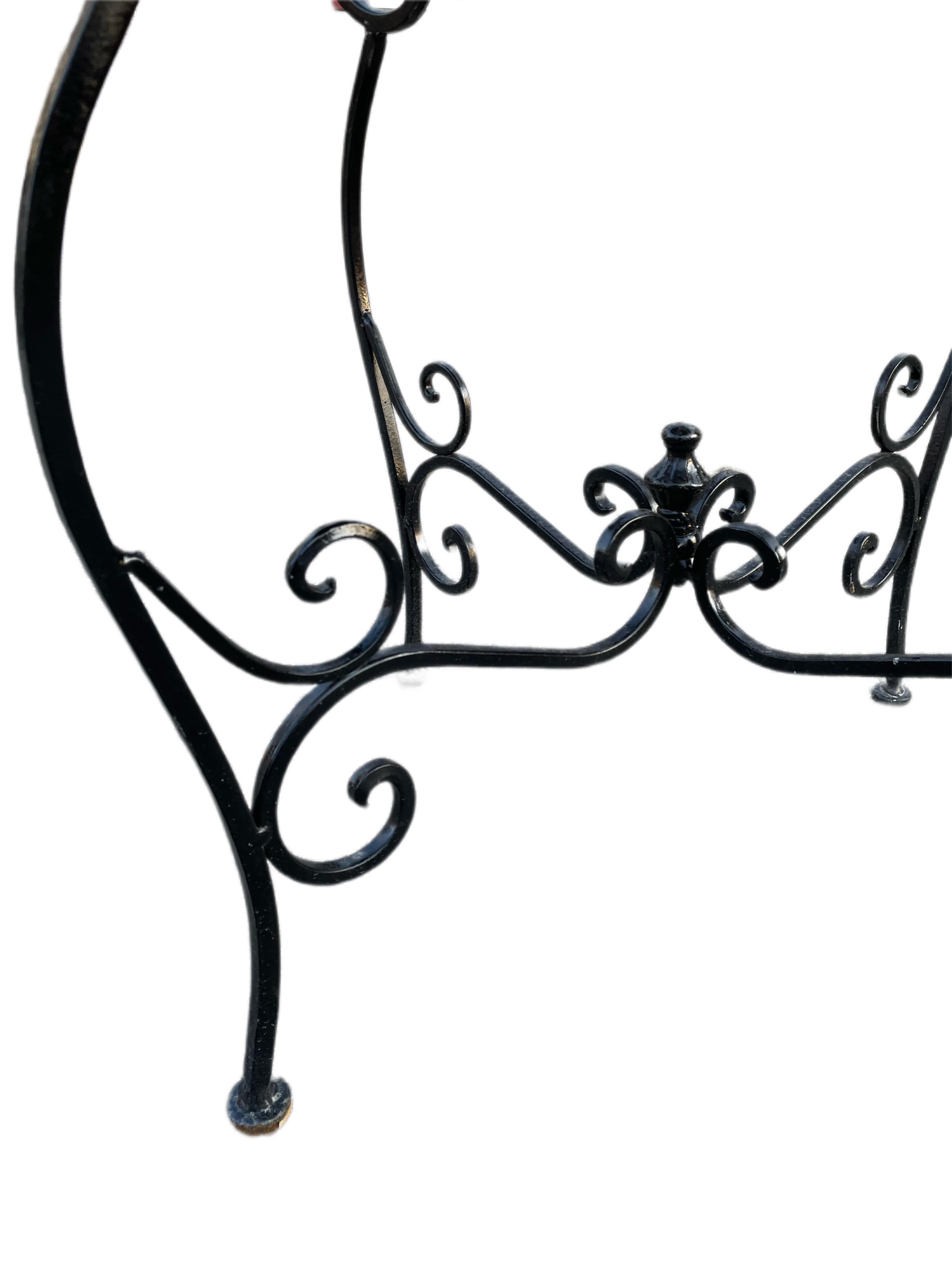 20th Century Wrought Iron Bistro Cafe Table For Sale