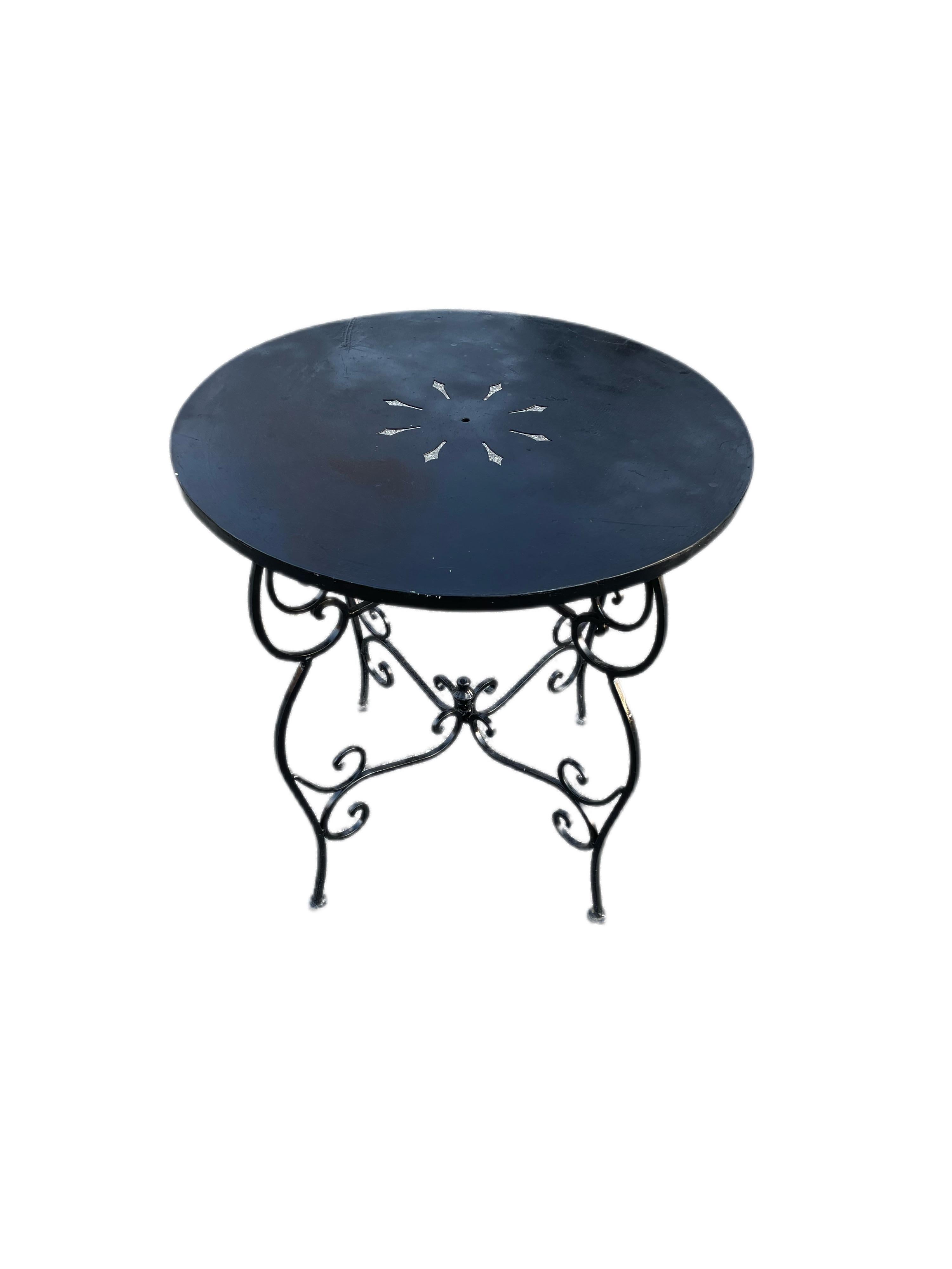 Wrought Iron Bistro Cafe Table For Sale 1