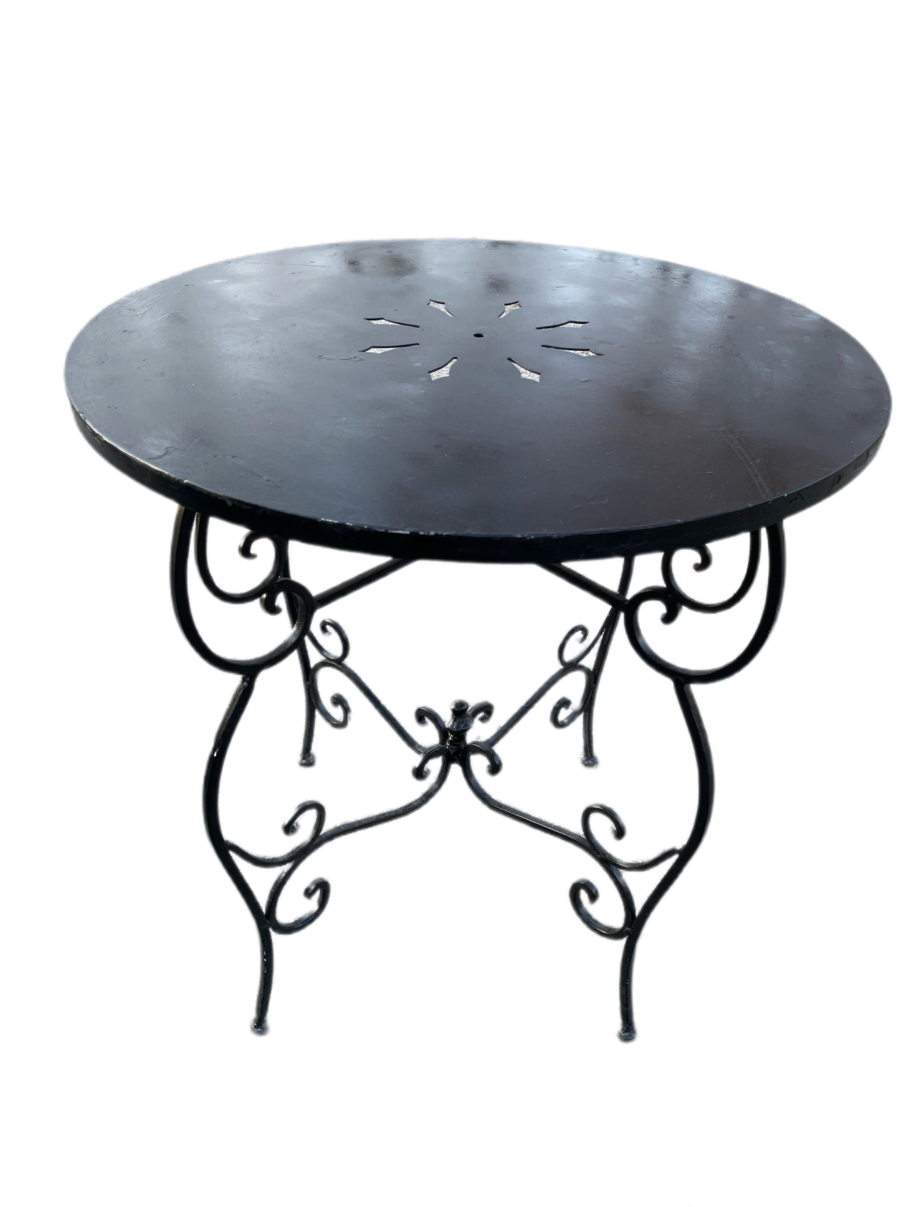 Wrought Iron Bistro Cafe Table For Sale 2