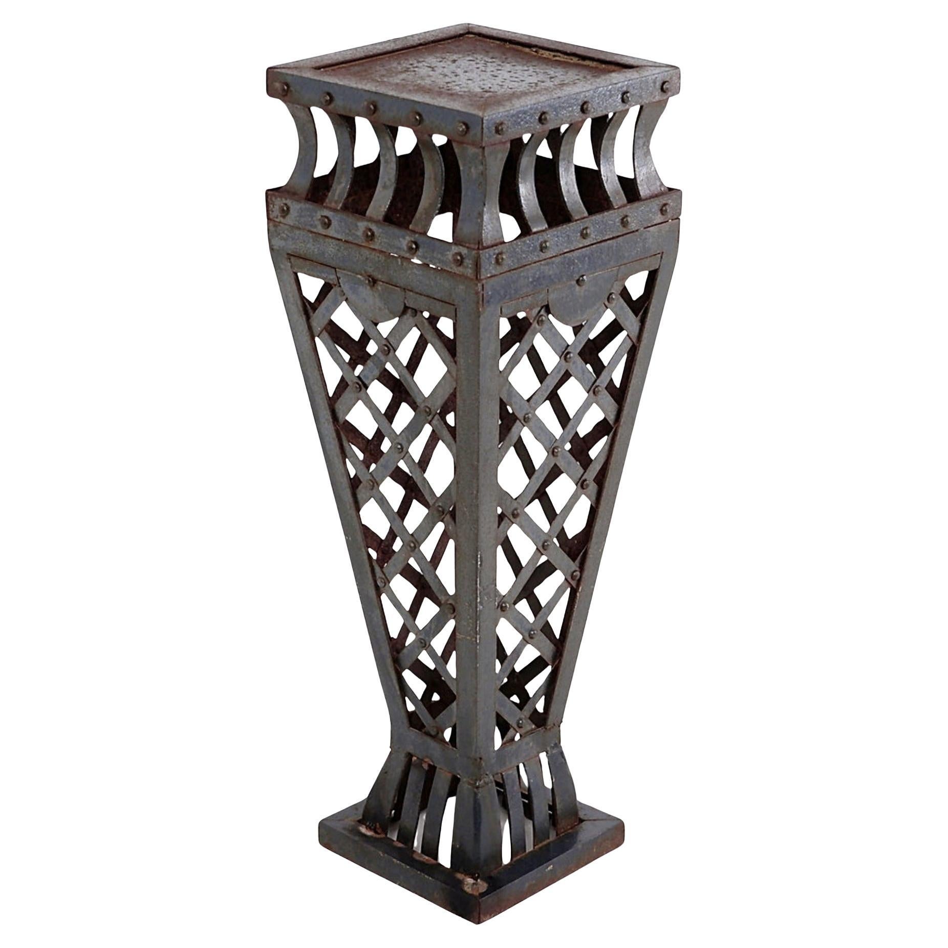 Schmiedeeisen Bolster / Pedestal Tisch - 20.