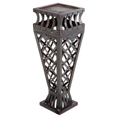 Vintage Wrought Iron Bolster / pedestal table - 20th