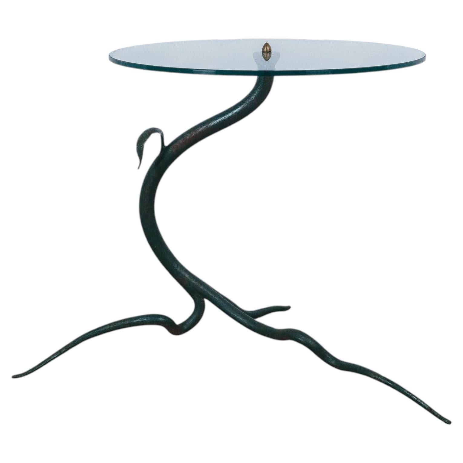 Wrought Iron Branch Table Glass Top, Belgium, circa 1960
