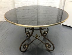 Wrought Iron & Brass Center Table