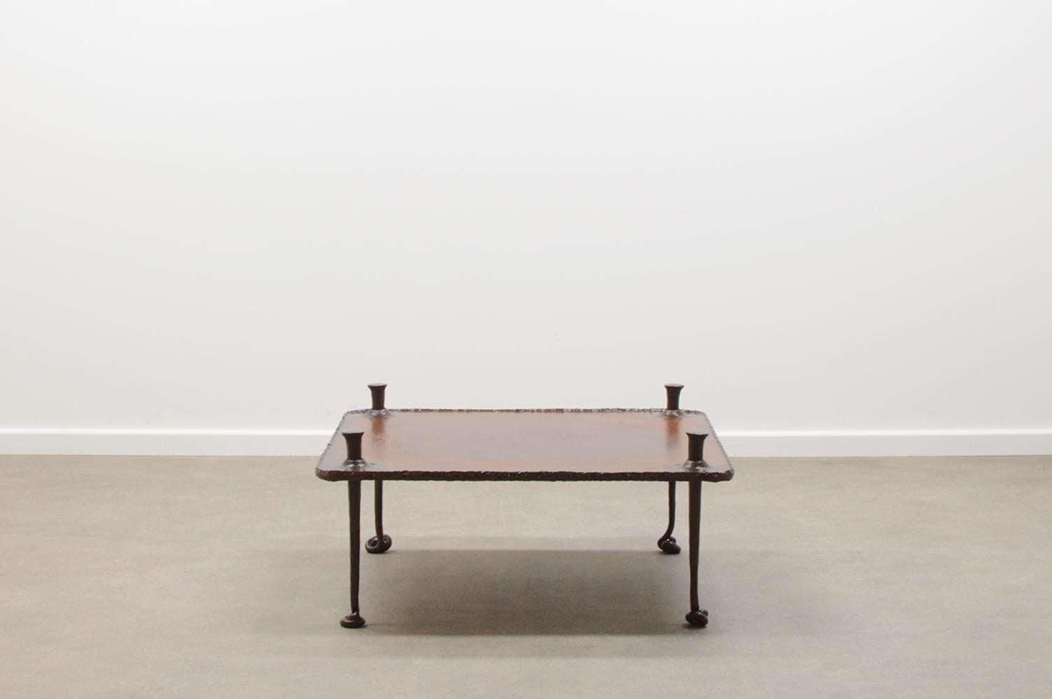 Brutalisme Table basse brutaliste de Kunstsmederij Rein Tupker, Pays-Bas