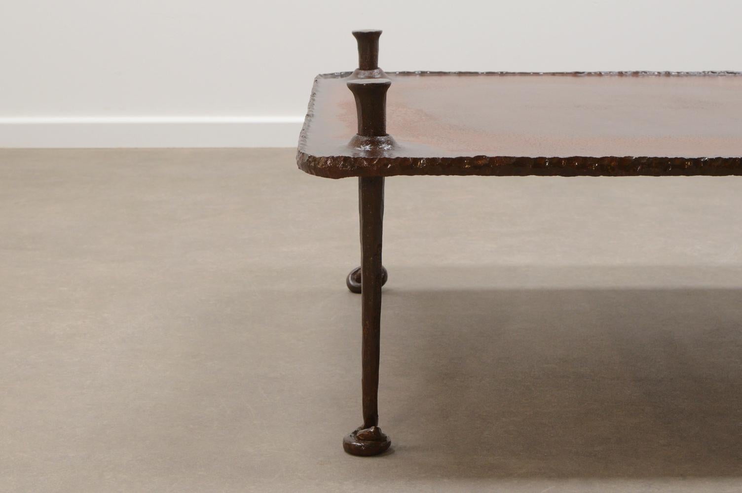 Fin du 20e siècle Table basse brutaliste de Kunstsmederij Rein Tupker, Pays-Bas