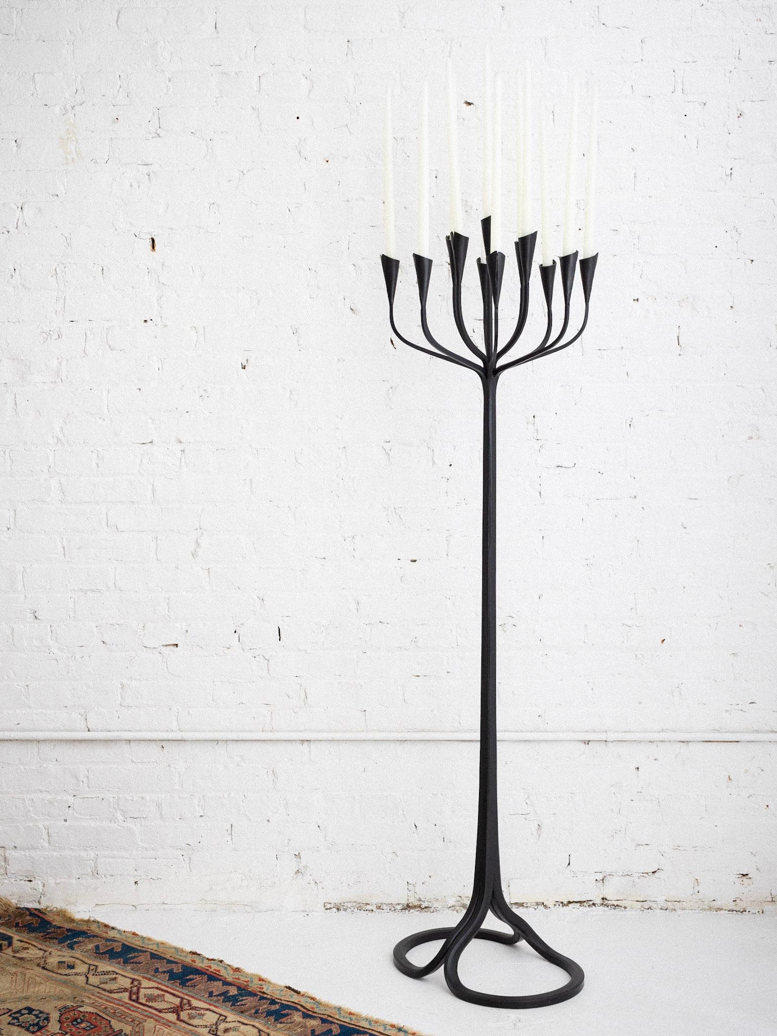 Wrought Iron Candelabra by Gregory Litsios For Sale 4