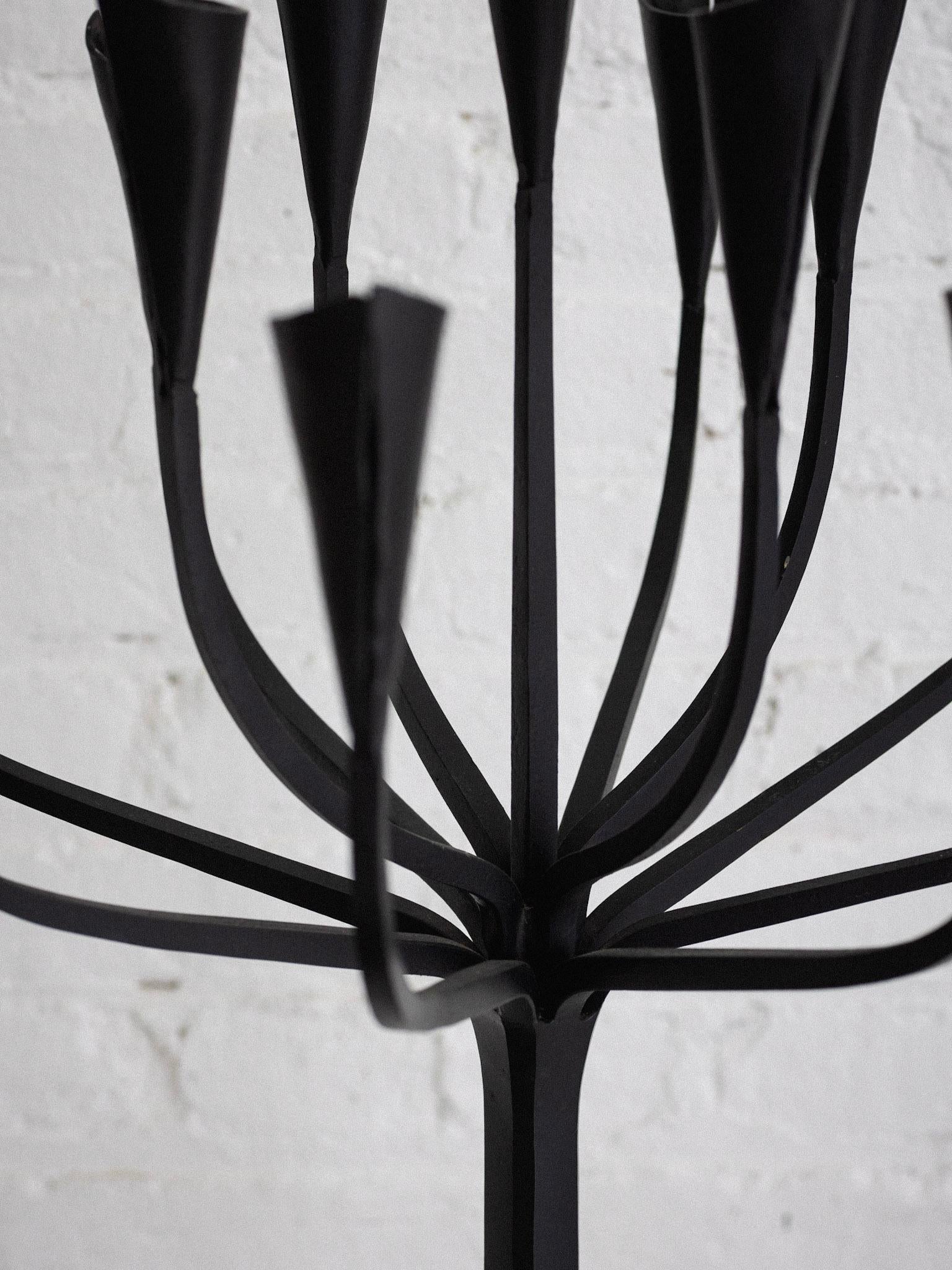 20th Century Wrought Iron Candelabra by Gregory Litsios For Sale