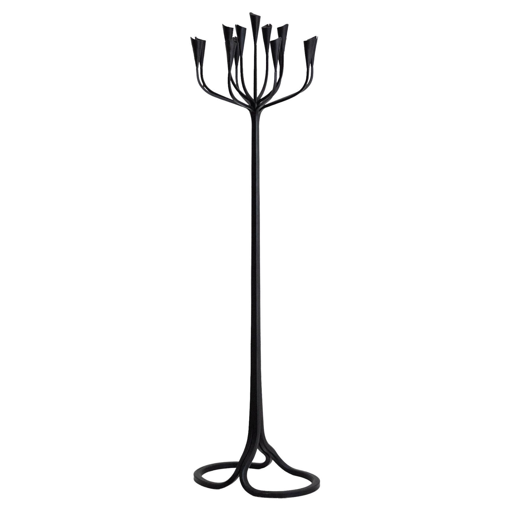 Wrought Iron Candelabra by Gregory Litsios For Sale