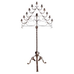 Wrought Iron Candelabra, Early 20th Century