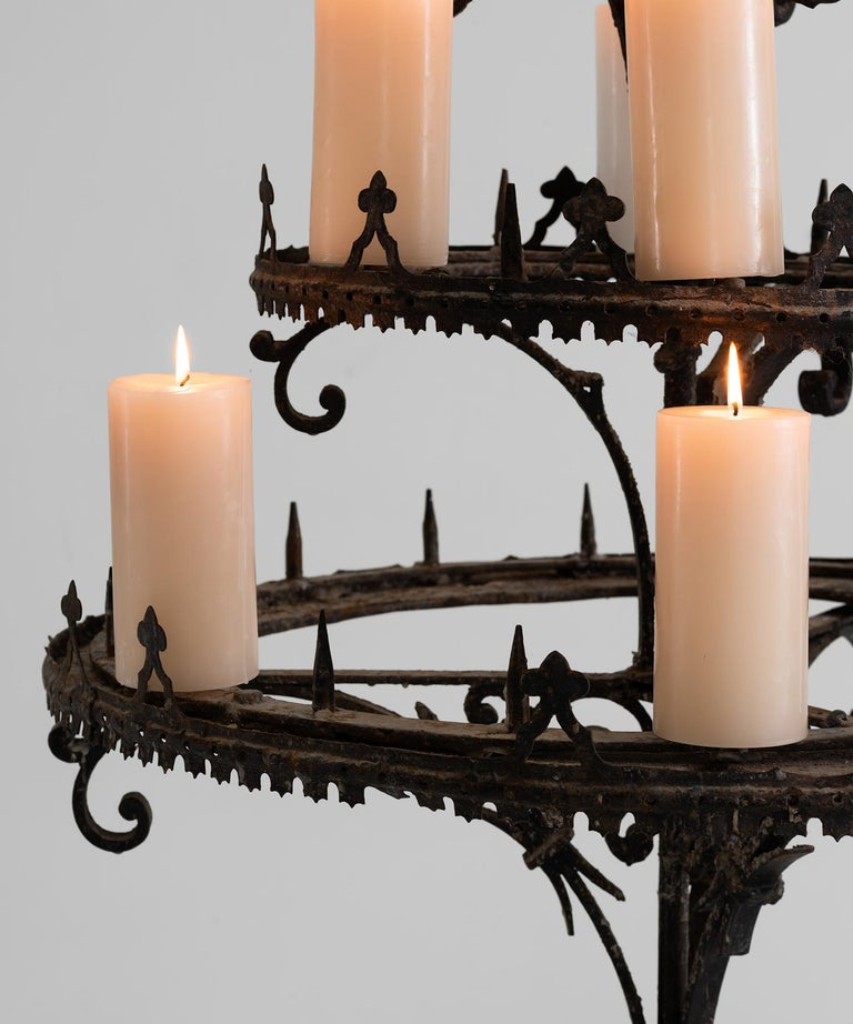 Wrought Iron Candelabra at 1stDibs