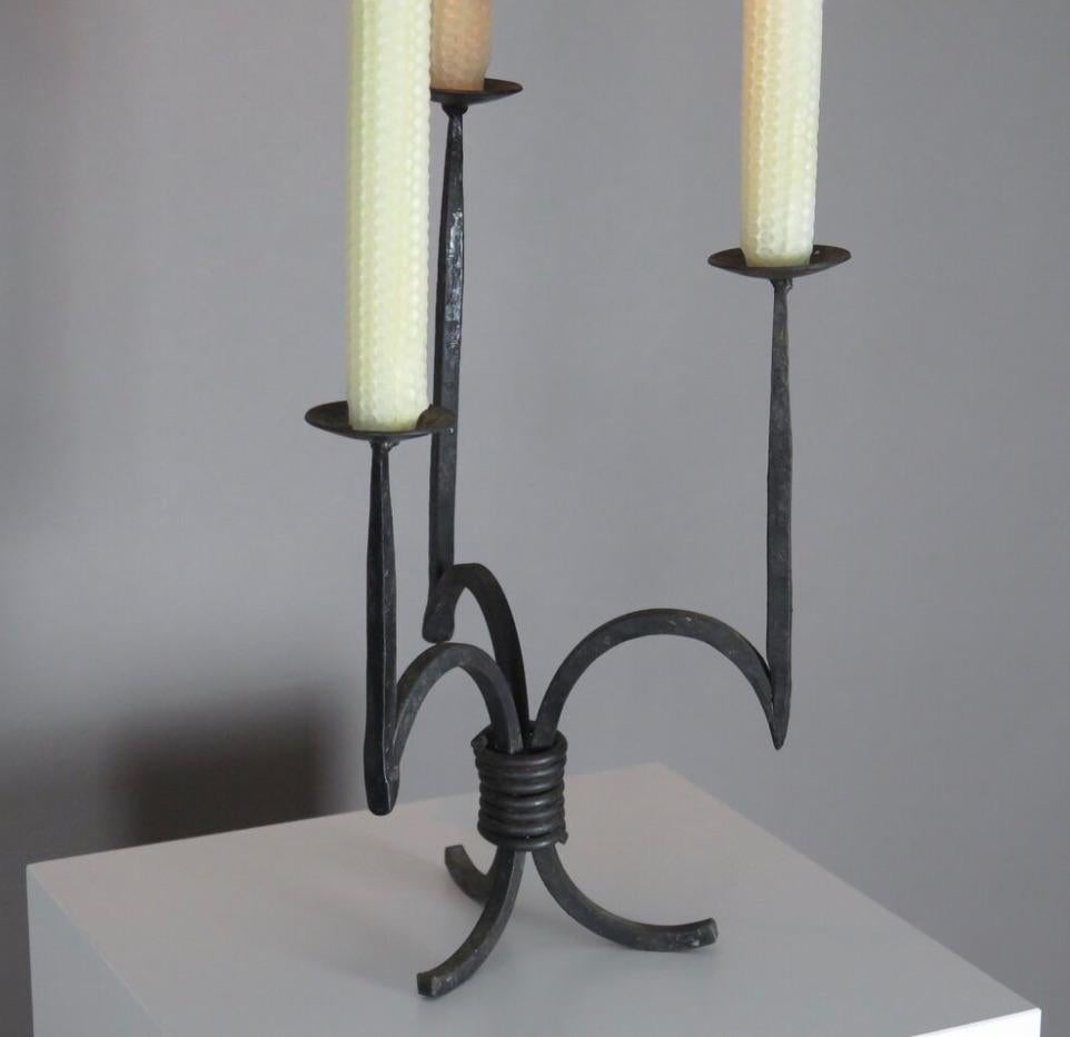 Wrought Iron Candelabra In Good Condition For Sale In Pittsburgh, PA