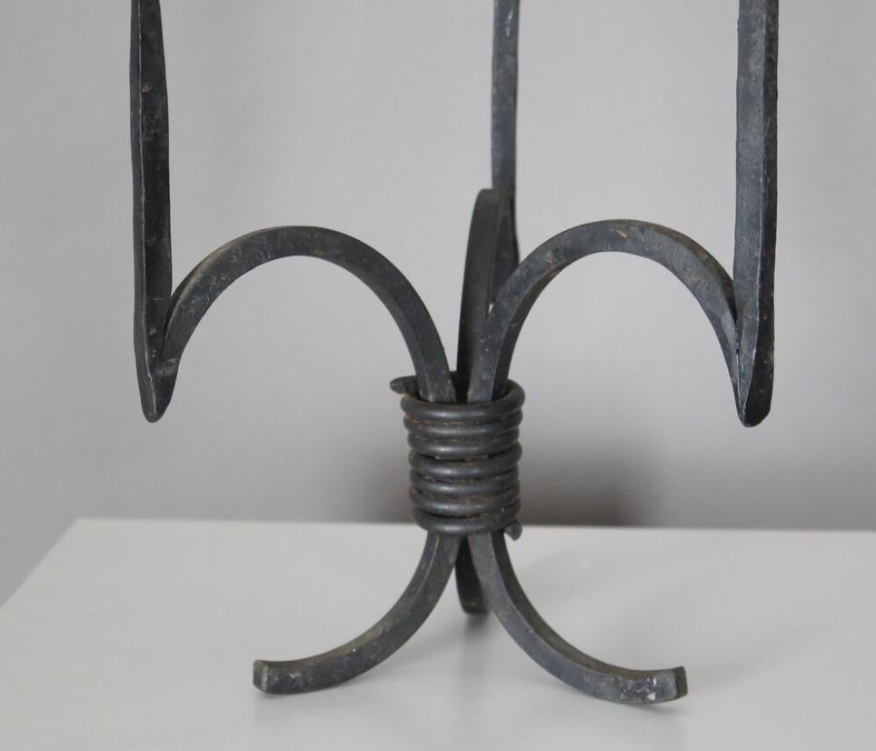 20th Century Wrought Iron Candelabra For Sale