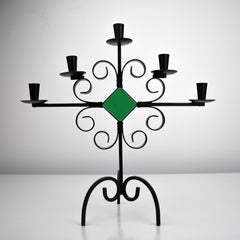 Wrought Iron Candelabra, Gunnar ANDER - 1960s for YSTAD