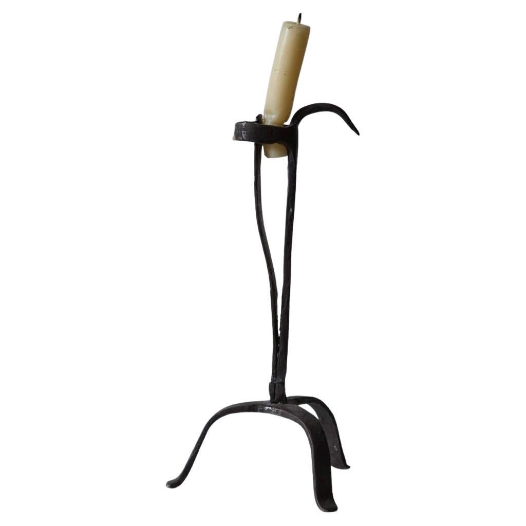 Wrought Iron Candle Holder For Sale