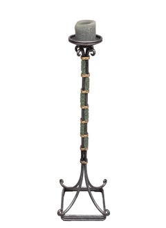 Wrought Iron Candle Stand With Beads Denmark