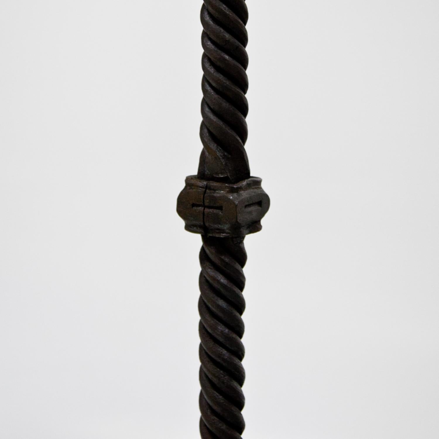 Wrought Iron Candlestick Attributed to Alessandro Mazzucotelli, Italy (Italienisch)