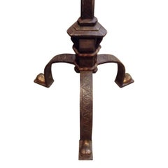 Wrought Iron Candlestick Floor Lamp