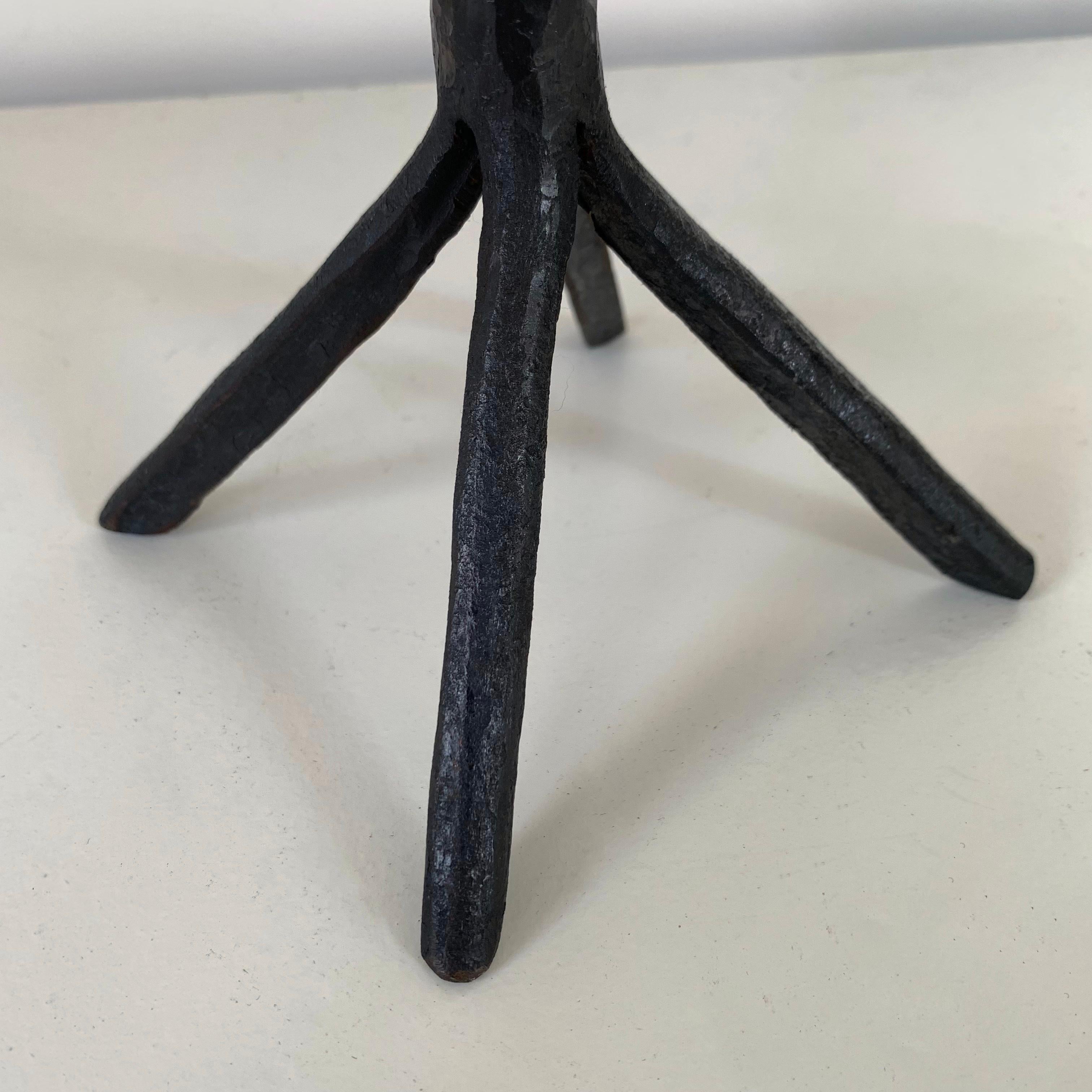 Wrought Iron Candlestick in the Style of Ateliers de Marolles, France c.1950 For Sale 10