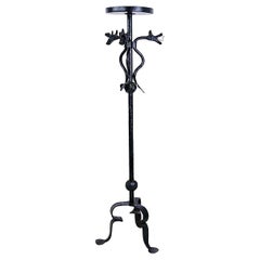 Wrought Iron Candlestick With Dragon decoration