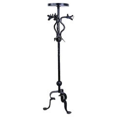 Wrought Iron Candlestick With Dragon decoration