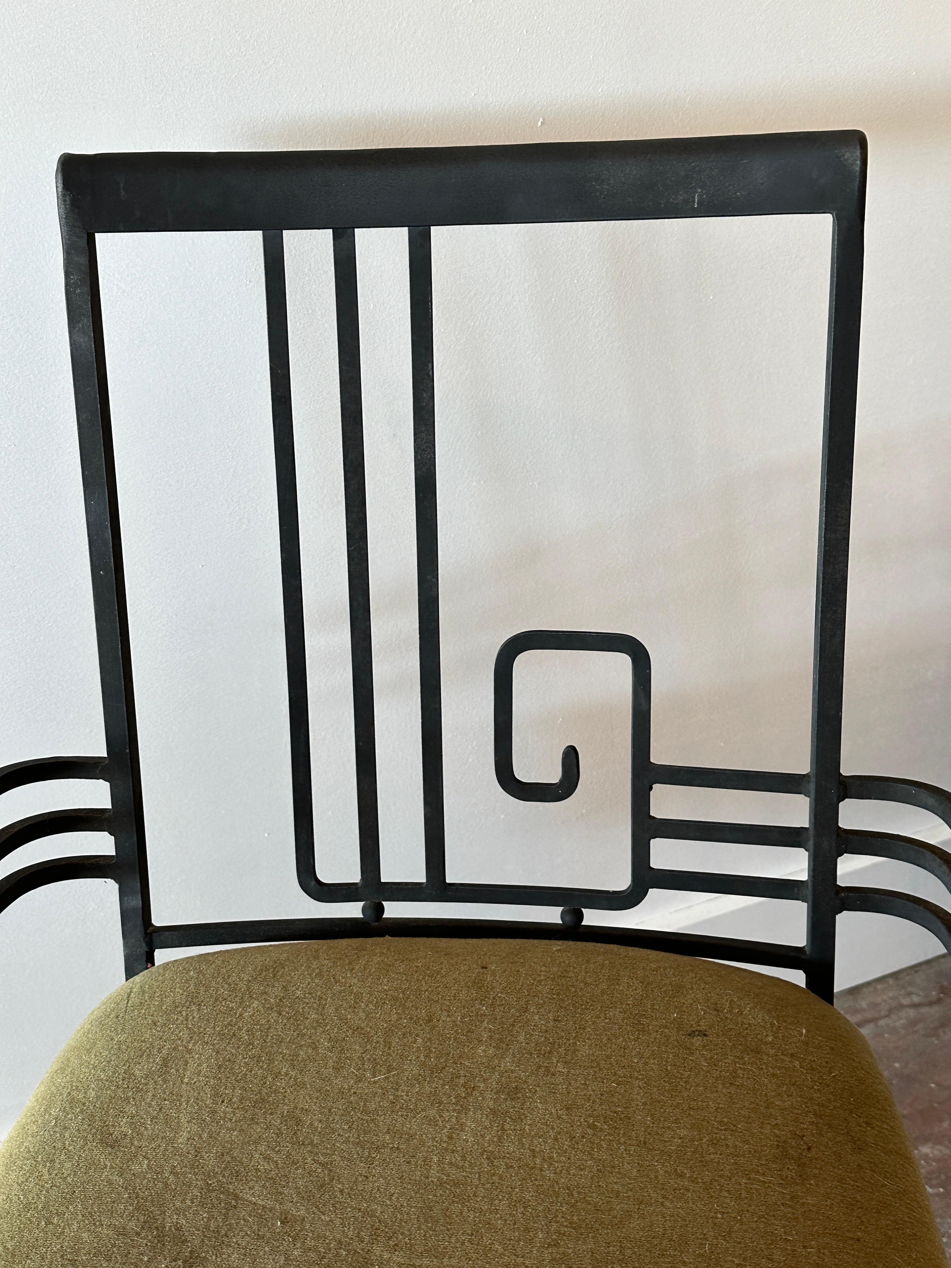 American Wrought Iron Chair by Frank Lloyd Wright for the Arizona Hotel in the late 1920