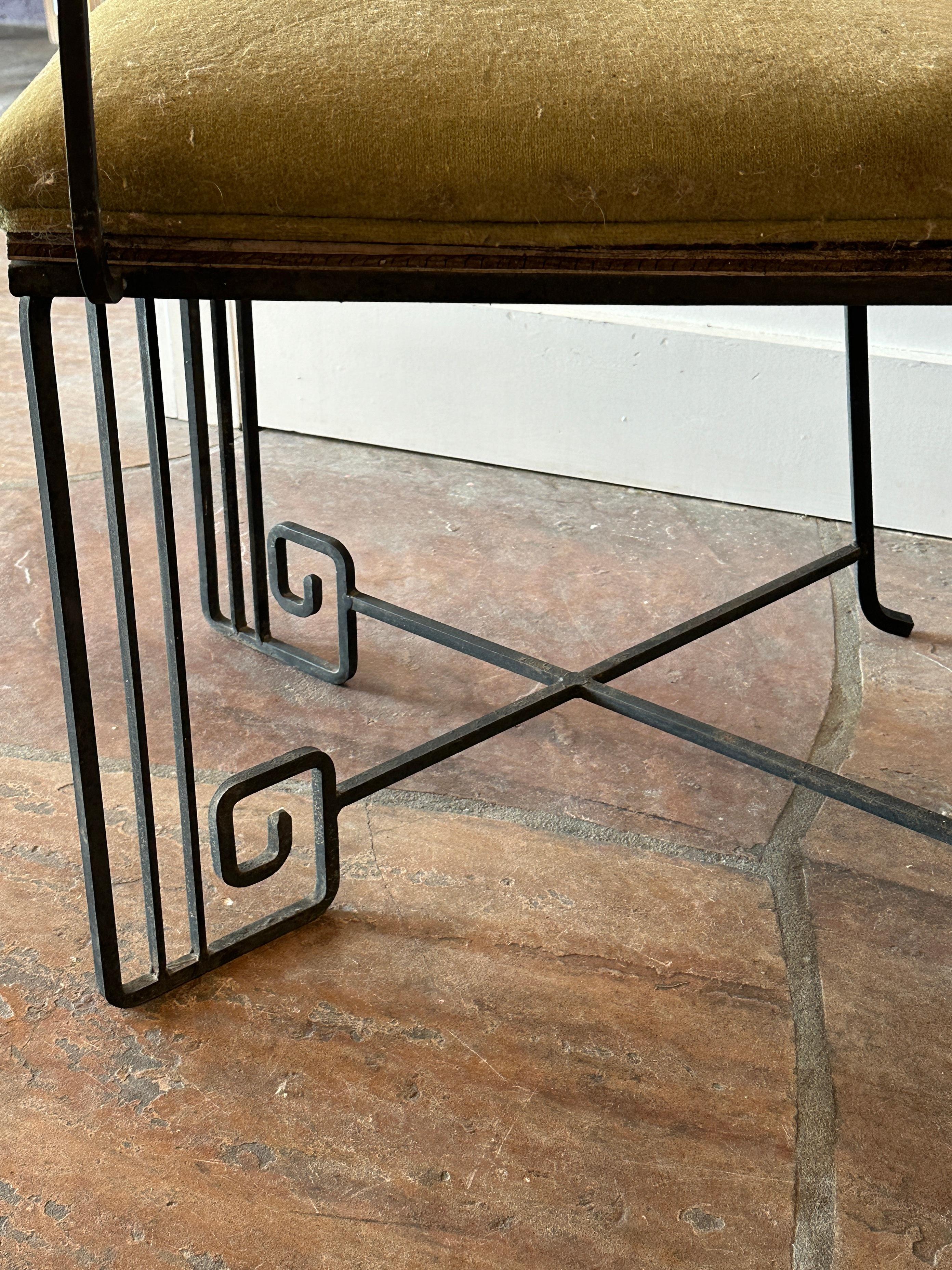 Wrought Iron Chair by Frank Lloyd Wright for the Arizona Hotel in the late 1920 In Good Condition In Pasadena, CA