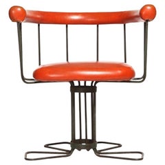 Wrought Iron Chair Attributed to Erwin & Estelle Laverne for Laverne Intl.