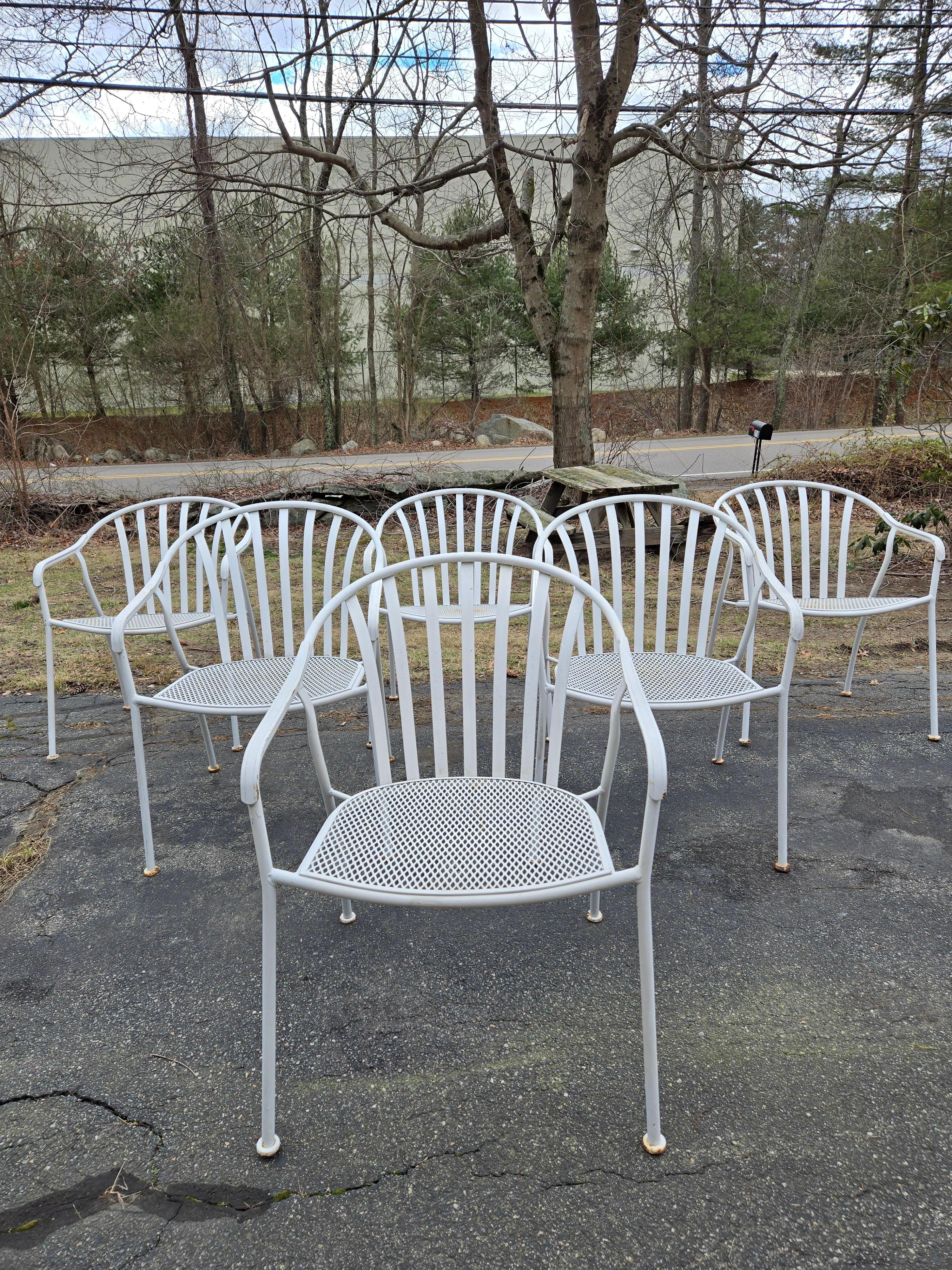 Wrought Iron Chairs by Woodard-A set of 12 For Sale 5