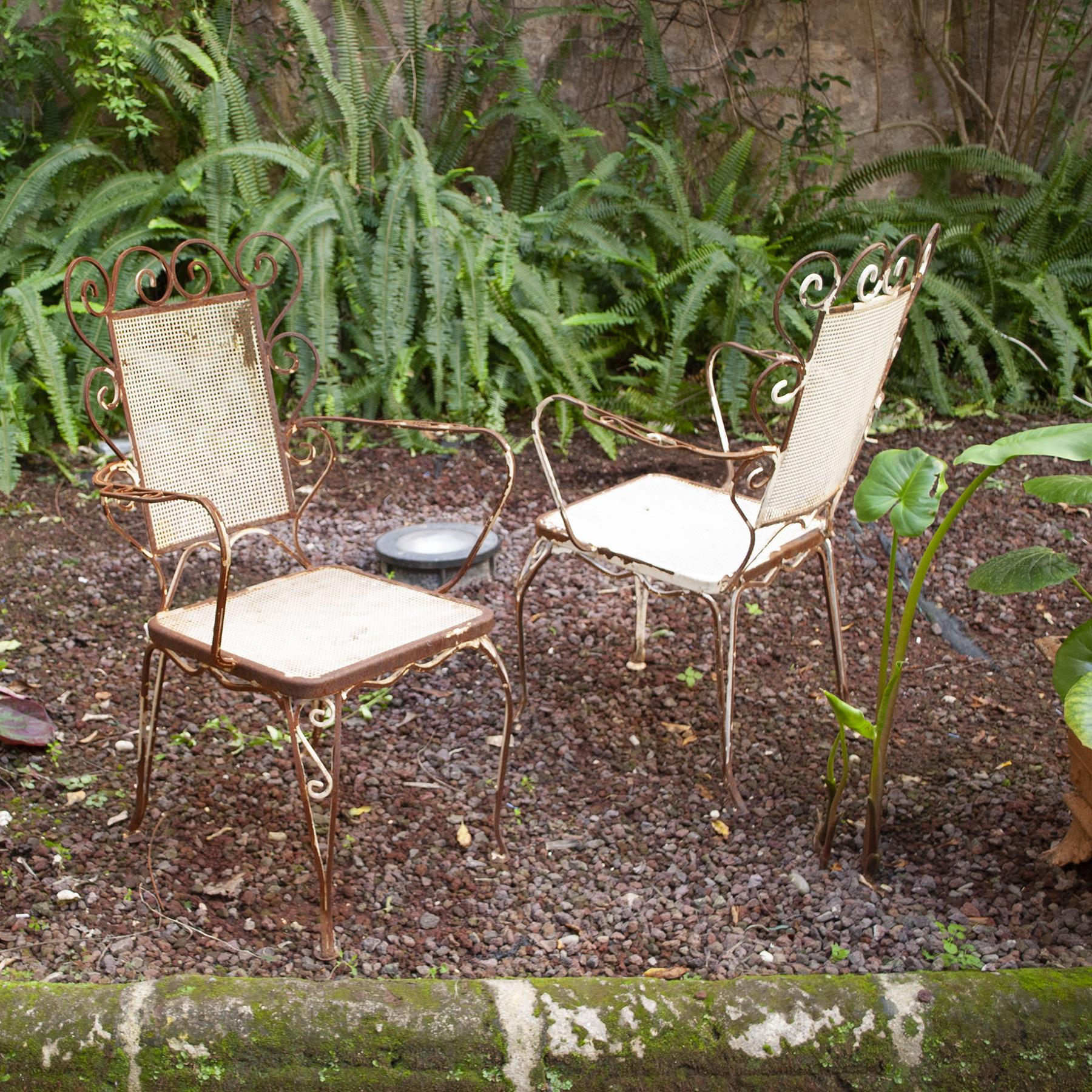 Wrought Iron Chairs from the 1950s Casa e Giardino In Fair Condition For Sale In bari, IT