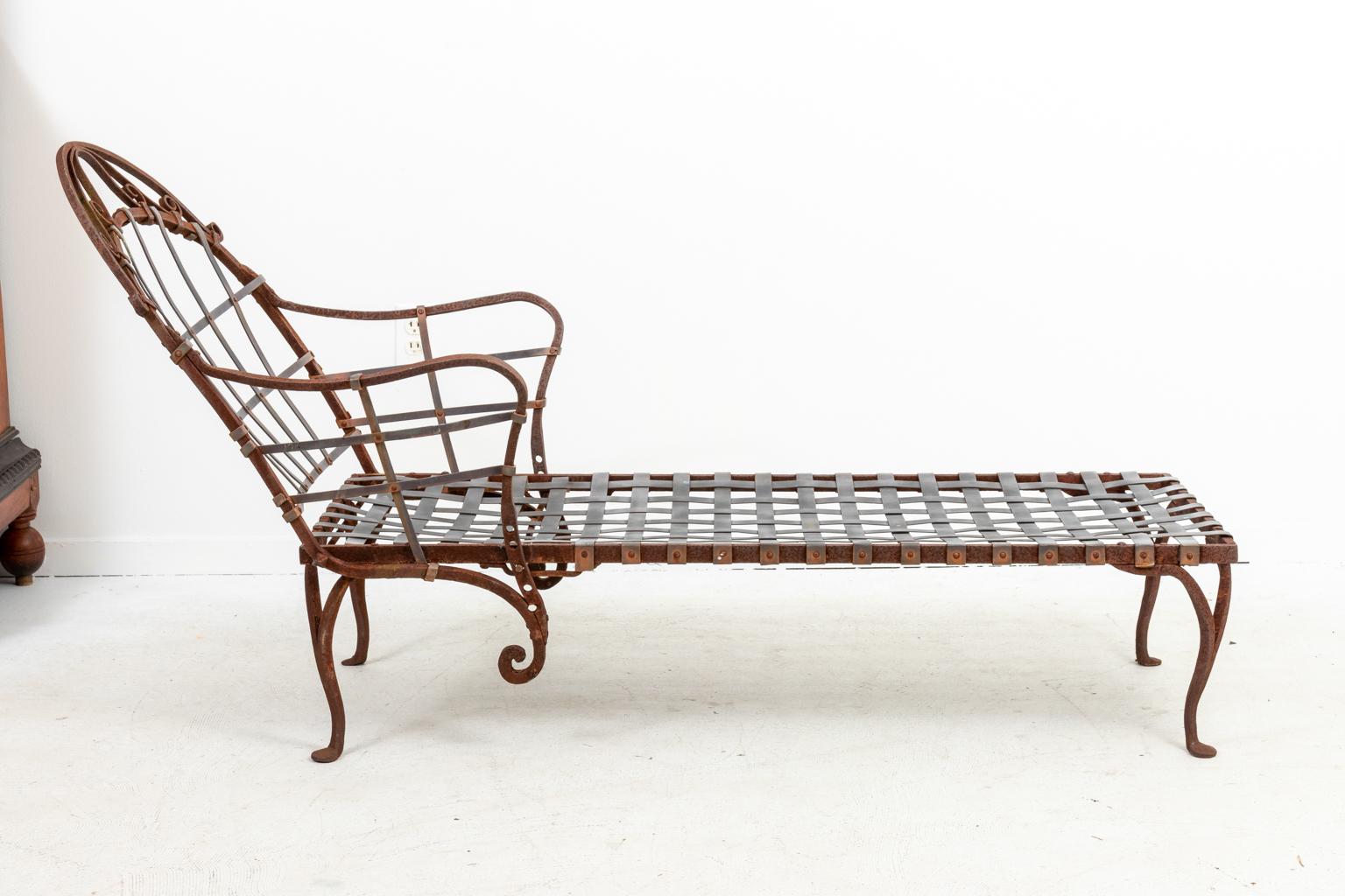 20th Century Wrought Iron Chaise 